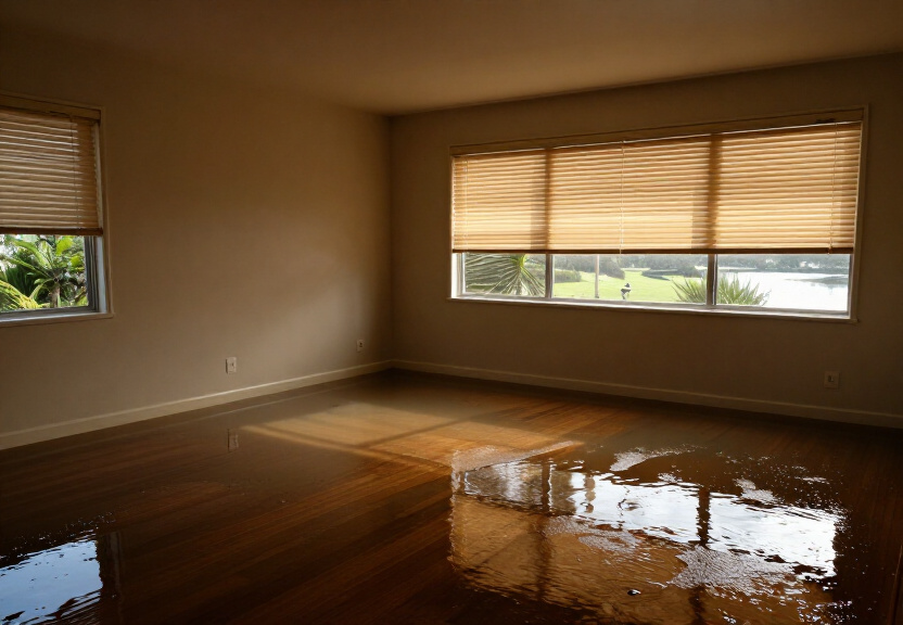 Water-damaged commercial office in Gladesville before restoration